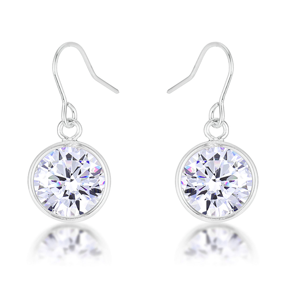 Bezel Solitaire Stud Earrings