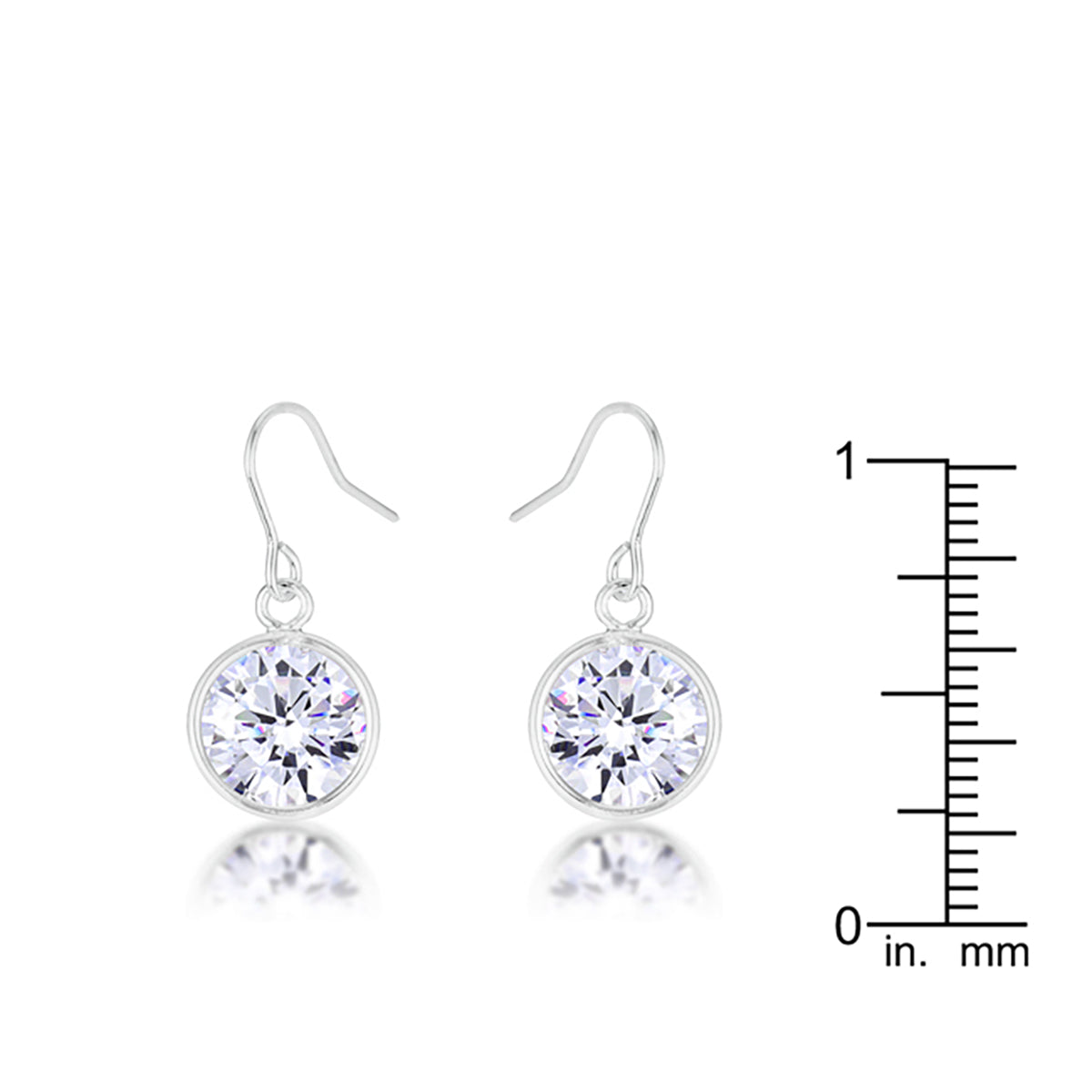 Bezel Solitaire Stud Earrings
