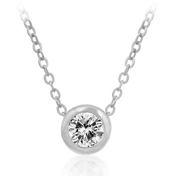 Solitaire Bezel Cubic Zirconia