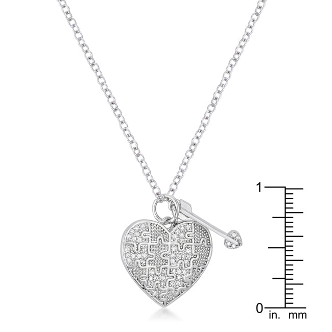 .12 Ct Rhodium Heart and Arrow