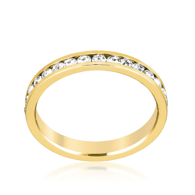 Stylish Stackables Crystal Gold Ring