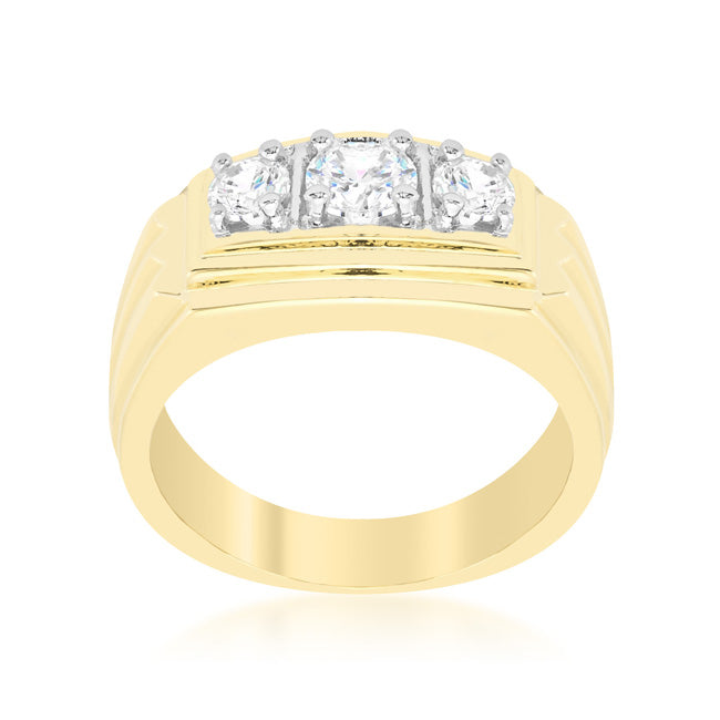Golden Triplet Cubic Zirconia