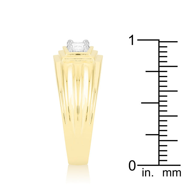 Golden Triplet Cubic Zirconia