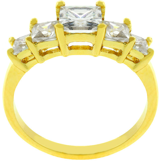 5-Stone Anniversary Goldtone