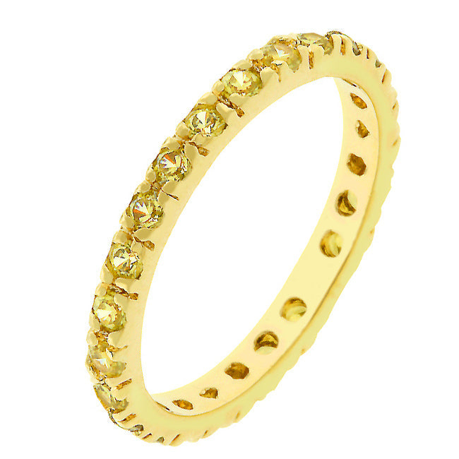 Yellow Cubic Zirconia Eternity