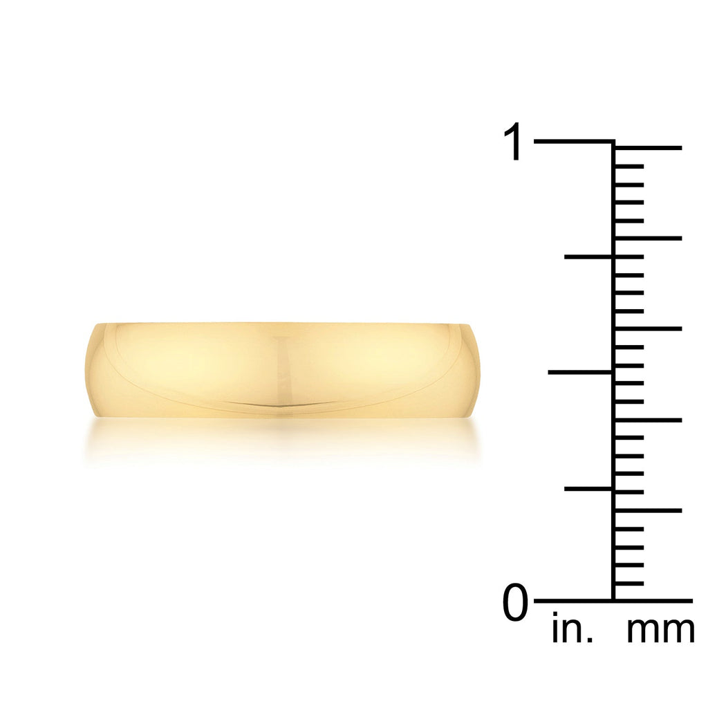5 mm Gold Stainless Band