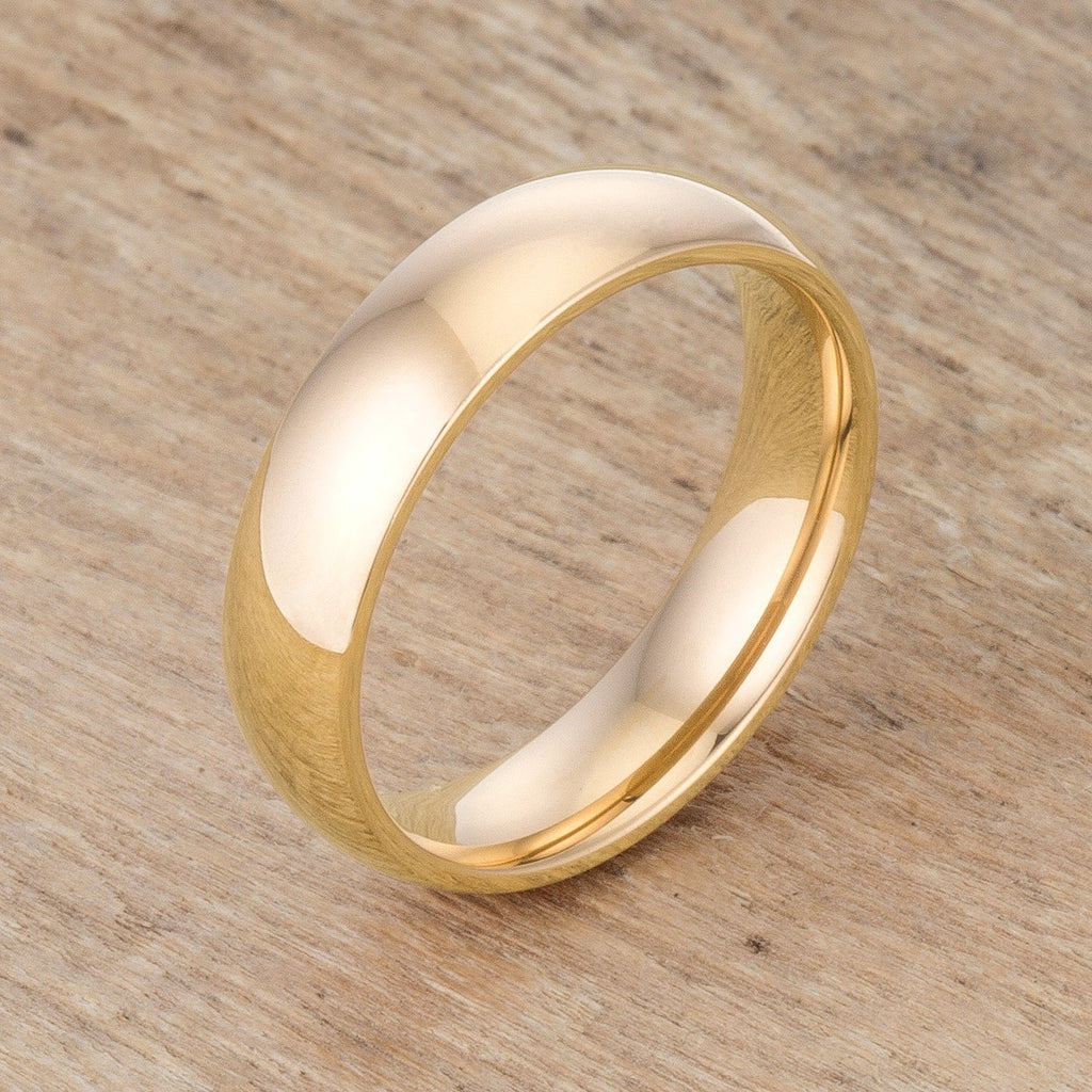 5 mm Gold Stainless Band