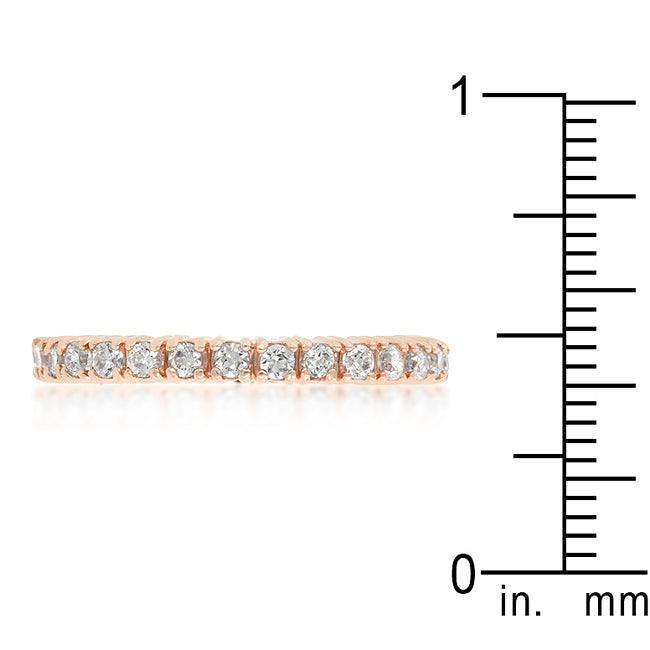 Rose Gold Finish Cubic Zirconia