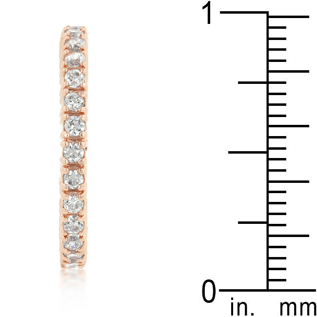 Rose Gold Finish Cubic Zirconia