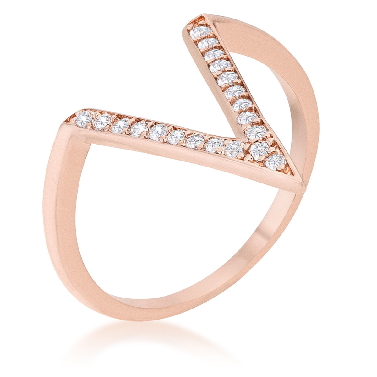 Michelle 0.2ct Rose Gold Delicate V-Shape