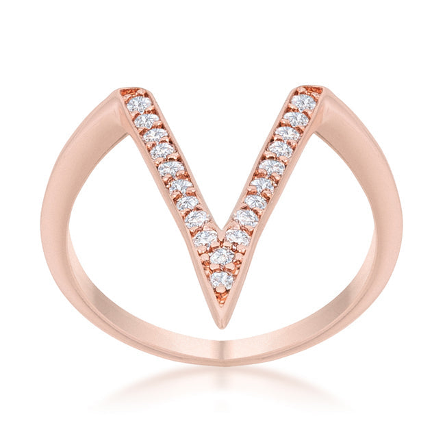 Michelle 0.2ct Rose Gold Delicate V-Shape