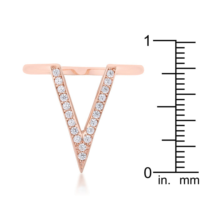 Michelle 0.2ct Rose Gold Delicate V-Shape