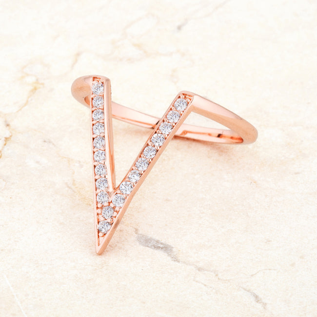 Michelle 0.2ct Rose Gold Delicate V-Shape