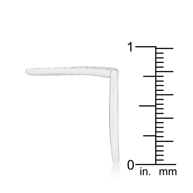 Michelle 0.2ct Rhodium Delicate V-Shape