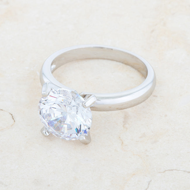 Hanna 4.4ct Rhodium Classic Solitaire