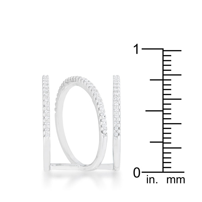 Shauna 0.4ct Rhodium Wide Contemporary