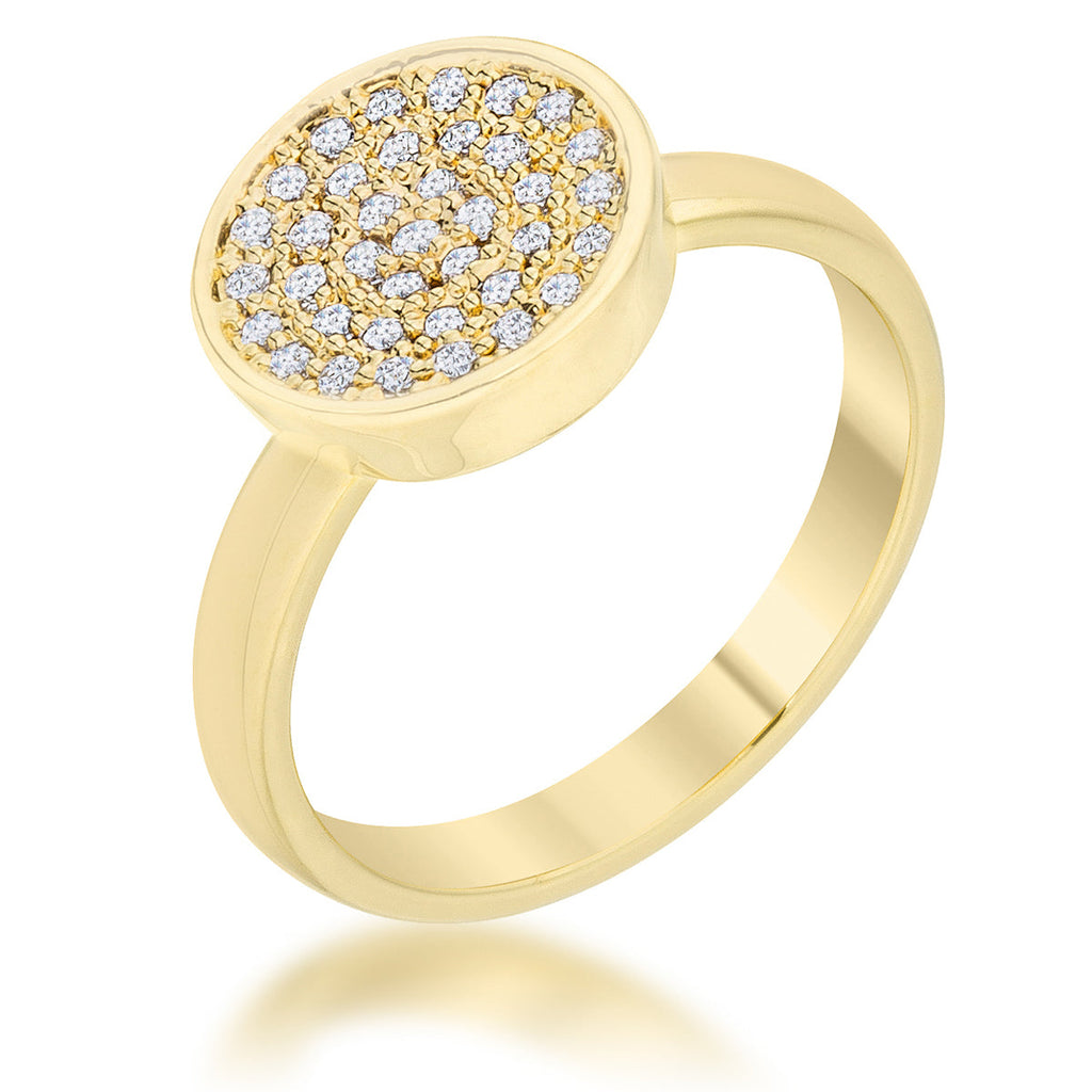 Krystal 0.2ct 14k Gold Pave Circle