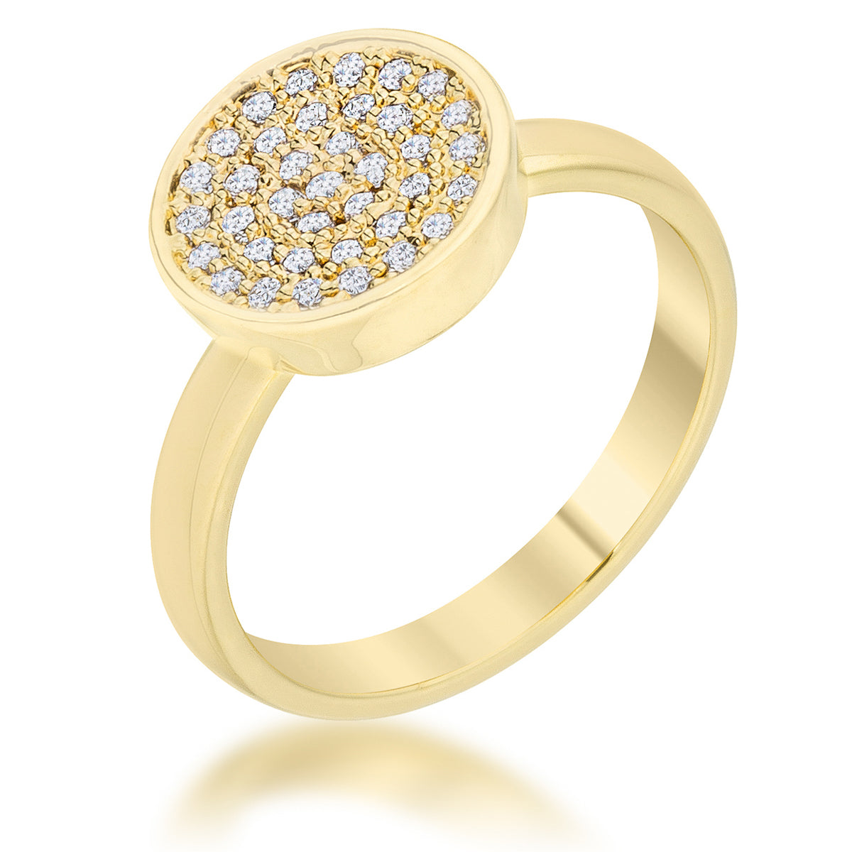 Krystal 0.2ct 14k Gold Pave Circle