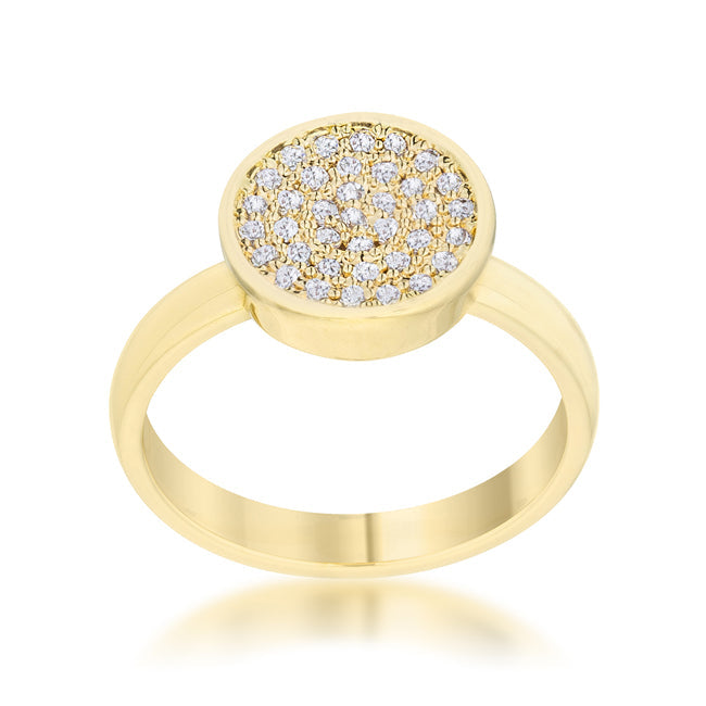 Krystal 0.2ct 14k Gold Pave Circle
