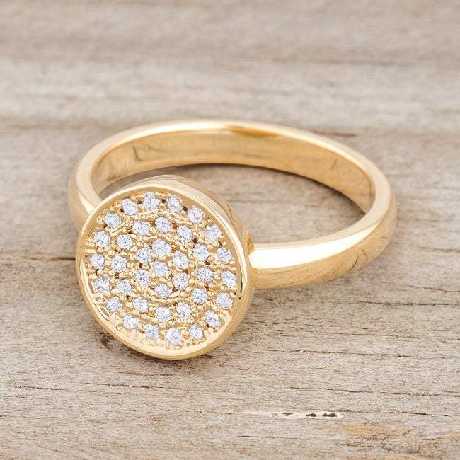 Krystal 0.2ct 14k Gold Pave Circle