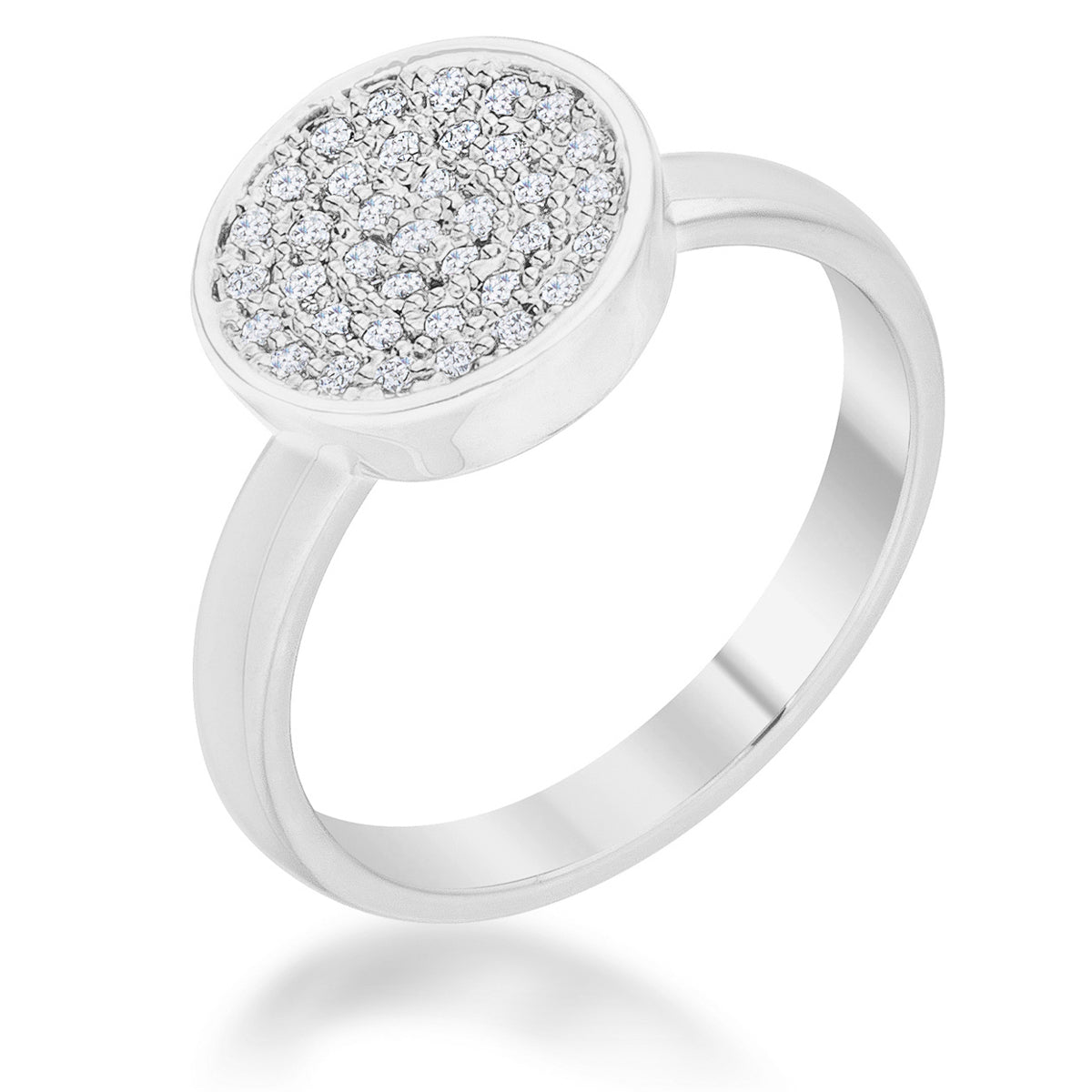 Krystal 0.2ct Rhodium Pave Circle