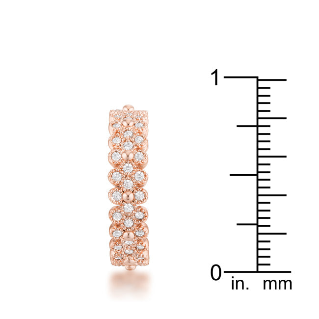Clara 1ct Rose Gold Textured Bezel
