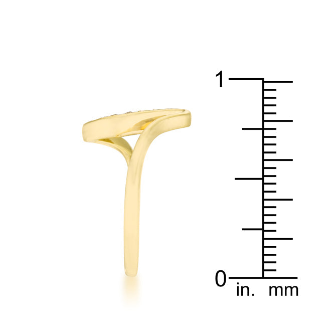 Sheryl 0.07ct 14k Gold Simple Wave