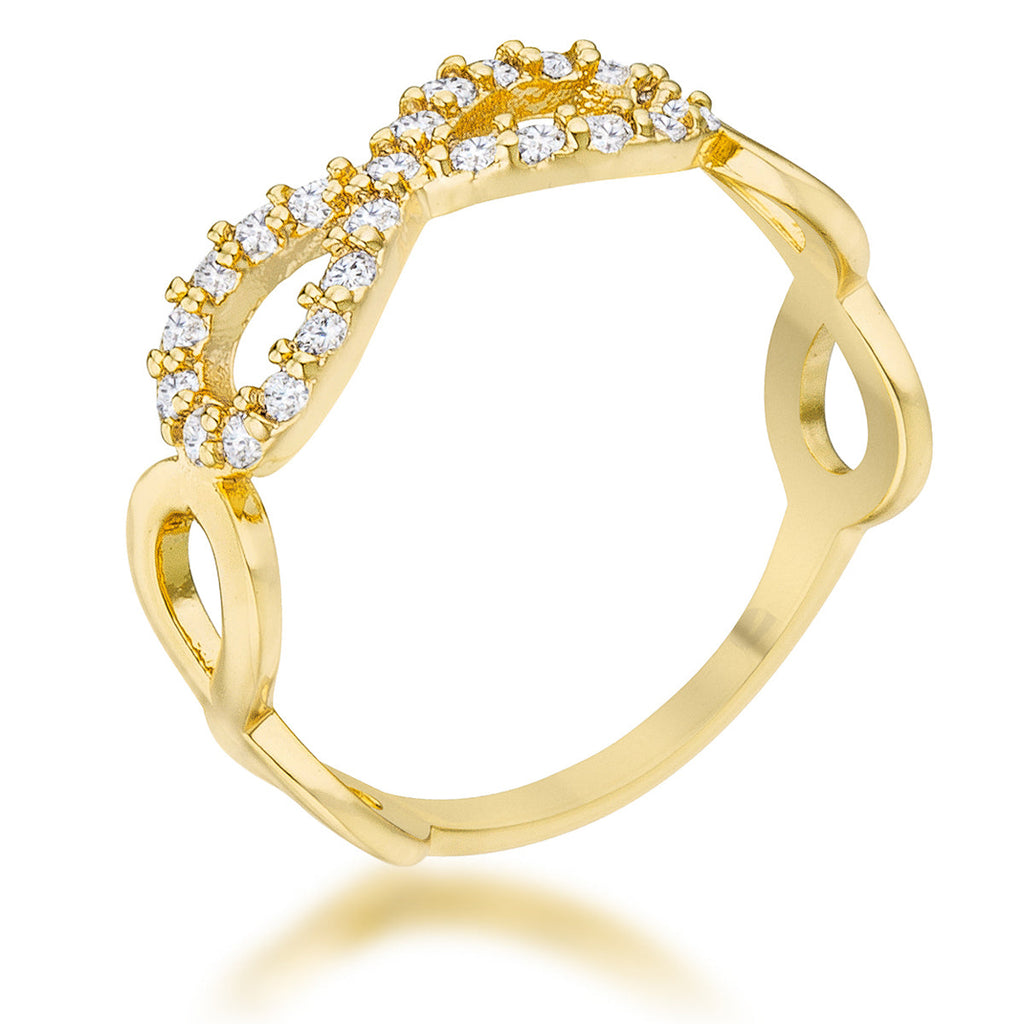 Mina 0.35ct 18k Plated Gold Infinity