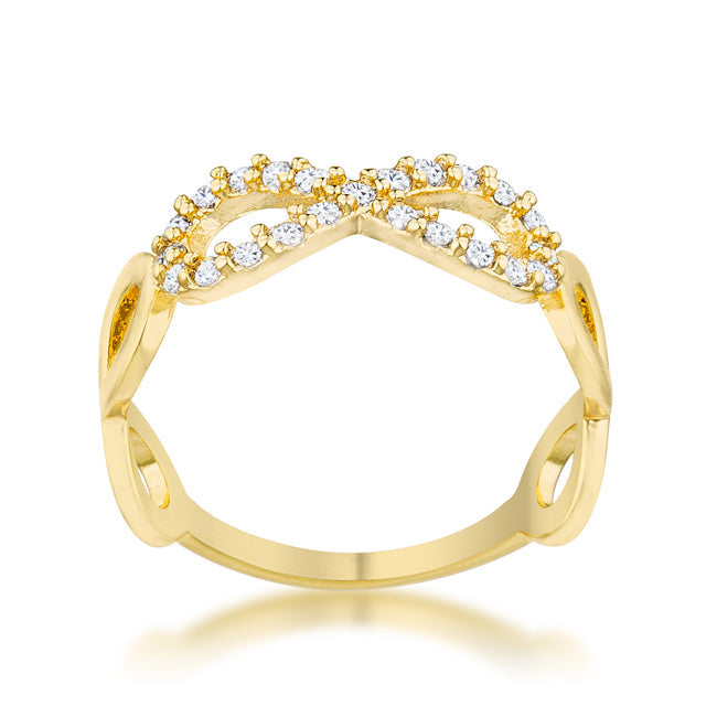 Mina 0.35ct 18k Plated Gold Infinity