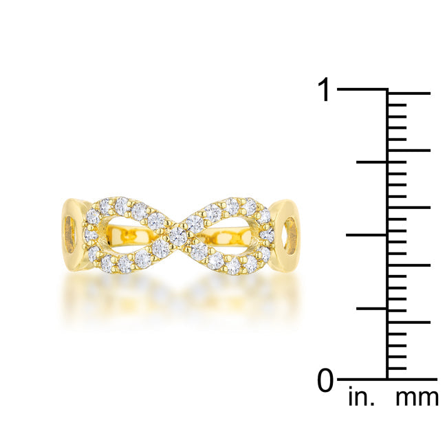 Mina 0.35ct 18k Plated Gold Infinity