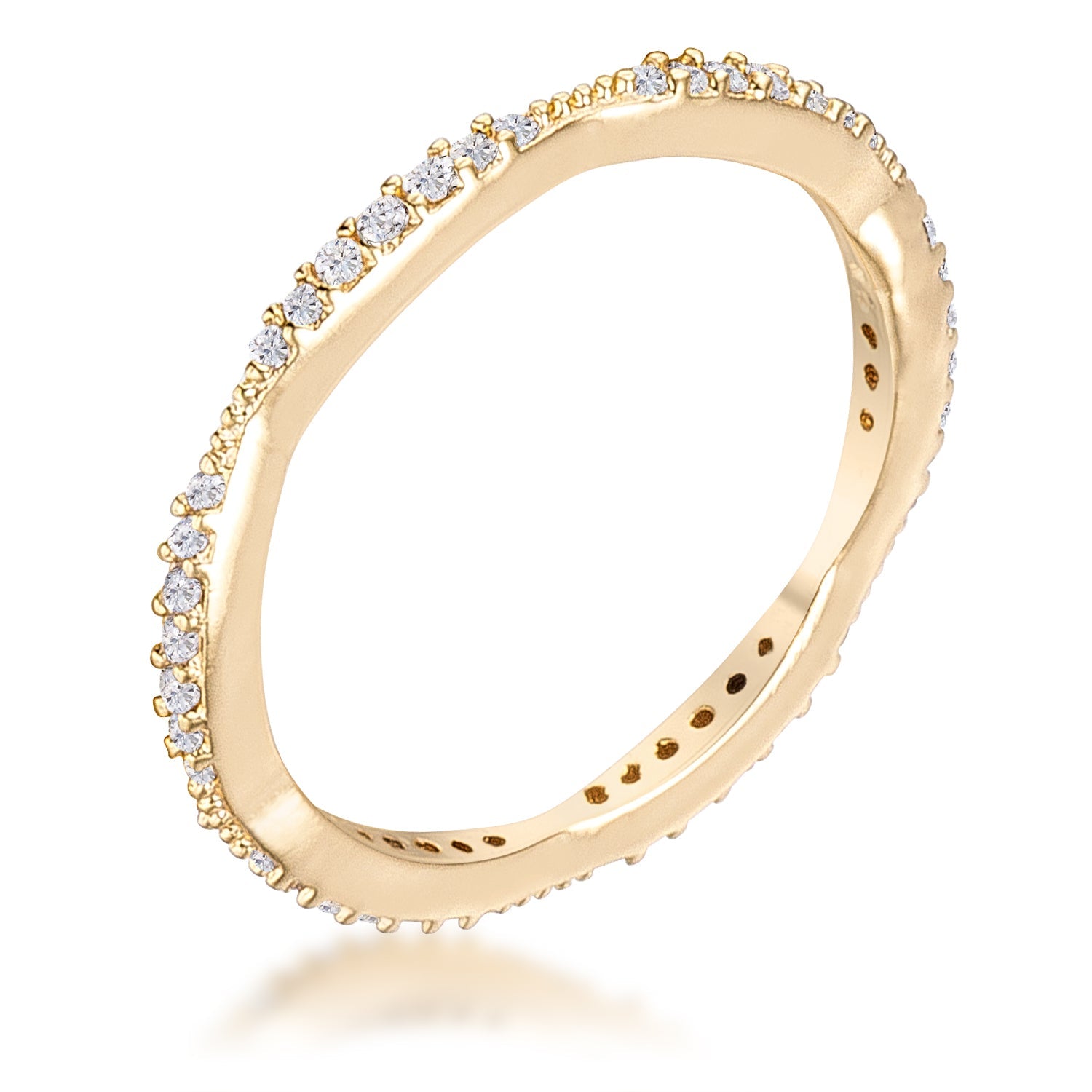 42Ct Dainty 18k Gold Plated Micro Pave