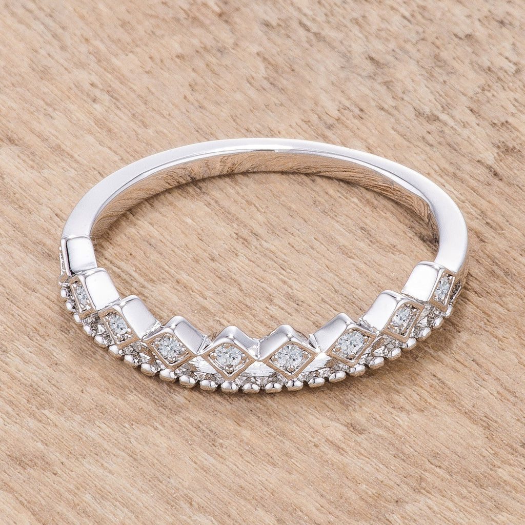 14Ct Rhodium Plated Mini Crown