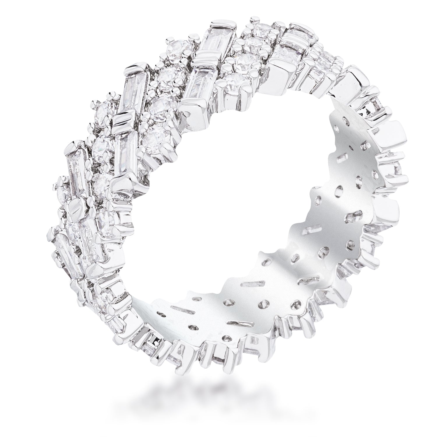 Rhodium Eternity Band