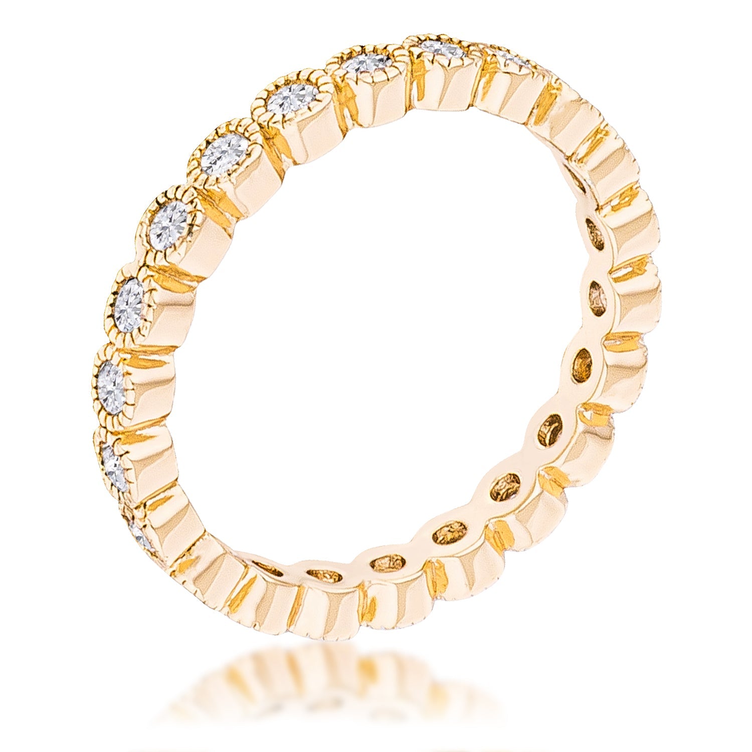 Gold Plated Bezel Eternity Ring