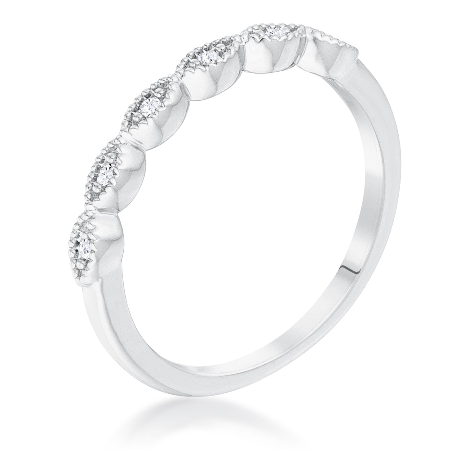 Rhodium Plated Stackable