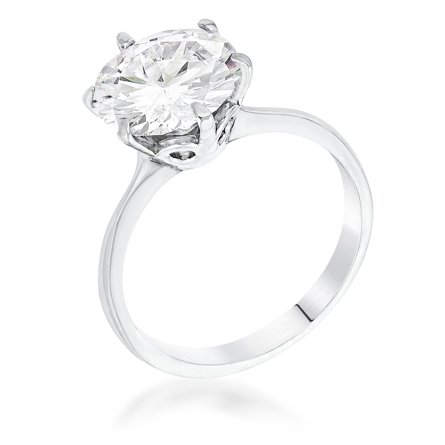 3.5 Carat Rhodium Classic Solitaire