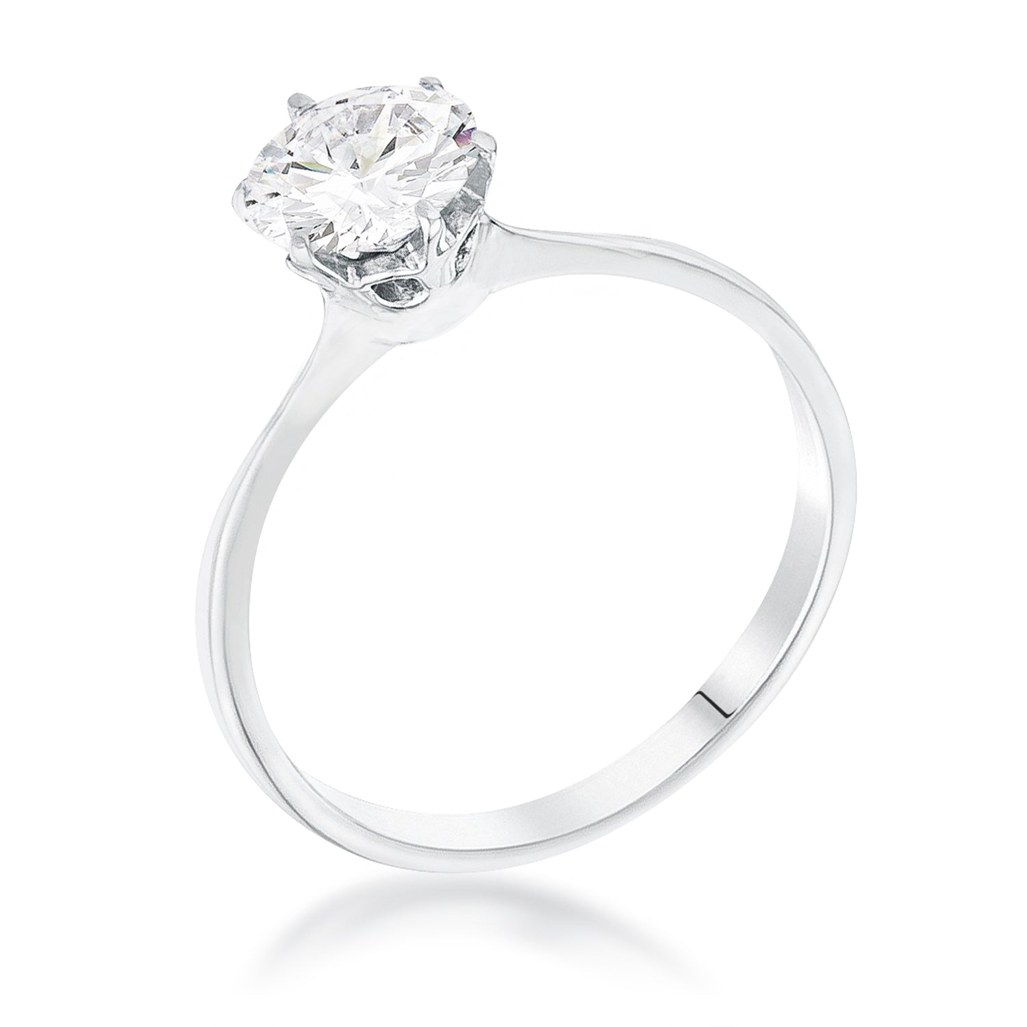 1 Carat Rhodium Classic Solitaire